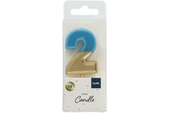 Candle Retro Number 2 Blue 2