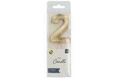 Candle Glamour Number 2 Gold Metallic 2