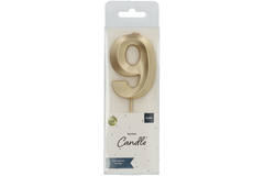 Candle Glamour Number 9 Gold Metallic 2