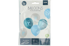 Balloons 'It's my 1st Birthday!' Blue 33cm - 6 pieces 2