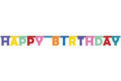 Letter Banner Happy Birthday Color Pop - 1.6 m