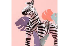 Opblaas Zebra - 60x55 cm 3