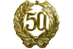 50 Jaar Gouden 3D Deurschild 1