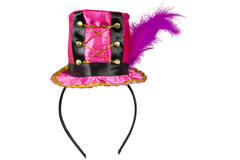 Tiara con cappello da circo rosa