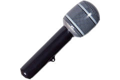 Microfono gonfiabile nero - 32 cm