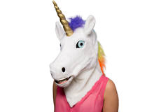 Maschera da unicorno con bocca mobile 1