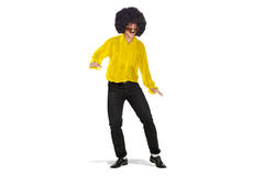 Disco-Shirt Gelb - Größe M-L