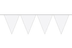 Wimpelkette einfarbig Weiß - 10 Meter