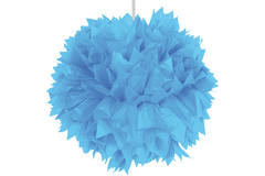 Pompon azzurro - 30 cm