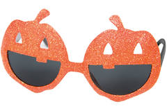 Okulary Halloween Dynia z Brokatem