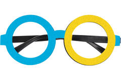Okulary Colorblock Niebiesko/żółty