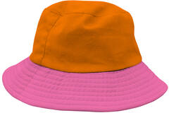 Cappello da pescatore Colorblock Arancione/Rosa