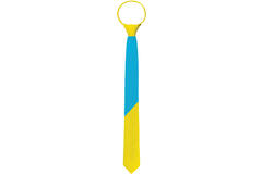 Krawat Colorblock Niebiesko/żółty