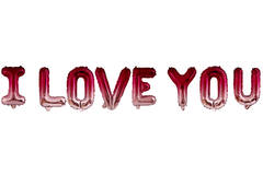 Palloncini foil 'I Love You' Rosa 36 cm - 8 pezzi 1