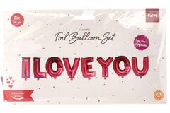 Palloncini foil 'I Love You' Rosa 36 cm - 8 pezzi 2