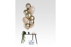 Balloons Golden Latte 18 Years 33cm - 12 pieces 2