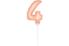 Figure Balloon XS Rose Gold Number 4 - 36cm