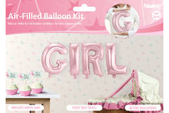 Baby Folienballon-Set Mädchen Rosa 1