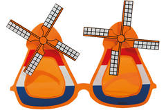 Orange Windmill Glasses Red-White-Blue