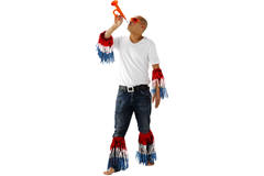 Ruffle Set for legs and arms Red White Blue Foil