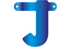 Banner lettera j blu 1
