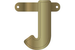 Banner lettera j oro metallizzato 1