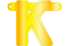 Banner lettera k giallo 1