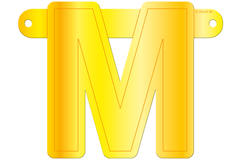 Banner lettera m giallo 1