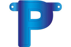 Banner lettera p blu
