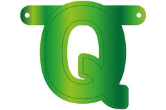 Banner lettera q verde lime 1