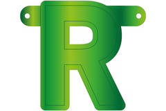 Banner lettera r verde lime 1