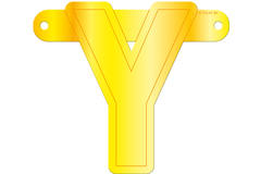 Banner / Garland Letter Y Yellow
