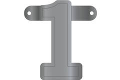Banner lettera 1 argento metallizzato 1