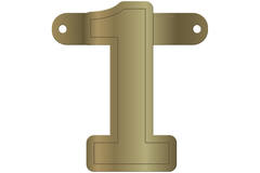 Banner-Girlande Ziffer / Zahl 1 Gold Metallic 1