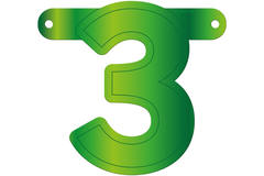 Banner lettera 3 verde lime 1