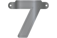 Banner / Garland Number 7 Silver Metallic 1