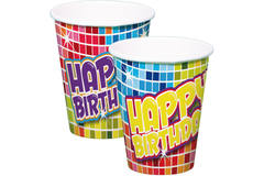 Disposable Cups Birthday Blocks - 6 pieces