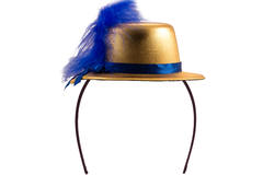 Tiara con cappello oro metallizzato