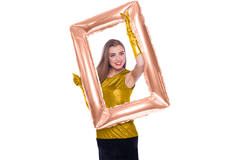 Cornice per foto Palloncino foil oro rosa