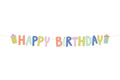 Banner con lettere Happy Birthday Party Green - 1,5 metri