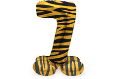 Palloncino Foil con Base Numero 7 Tiger Chic - 72 cm 1