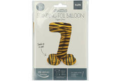 Palloncino Foil con Base Numero 7 Tiger Chic - 72 cm 2