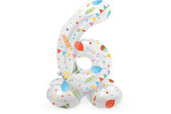 Stehender Folienballon Ziffer / Zahl 6 Joyful Party - 72 cm 1