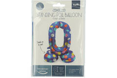 Palloncino Foil con Base Numero 0 Colorful Dots - 72 cm 2