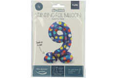 Palloncino Foil con Base Numero 9 Colorful Dots - 72 cm 2