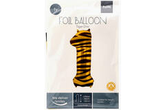 Palloncino Foil Numero 1 Tiger Chic - 86 cm 2