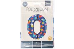 Palloncino Foil Numero 0 Colorful Dots - 86 cm 2