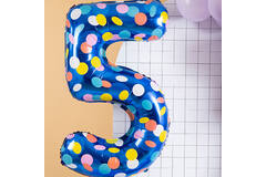 Palloncino Foil Numero 5 Colorful Dots - 86 cm 4