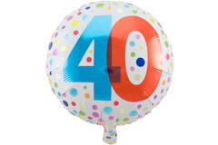 Palloncino Foil 40 Anni Happy Bday Dots - 45 cm