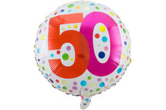 Palloncino Foil 50 Anni Happy Bday Dots - 45 cm 1